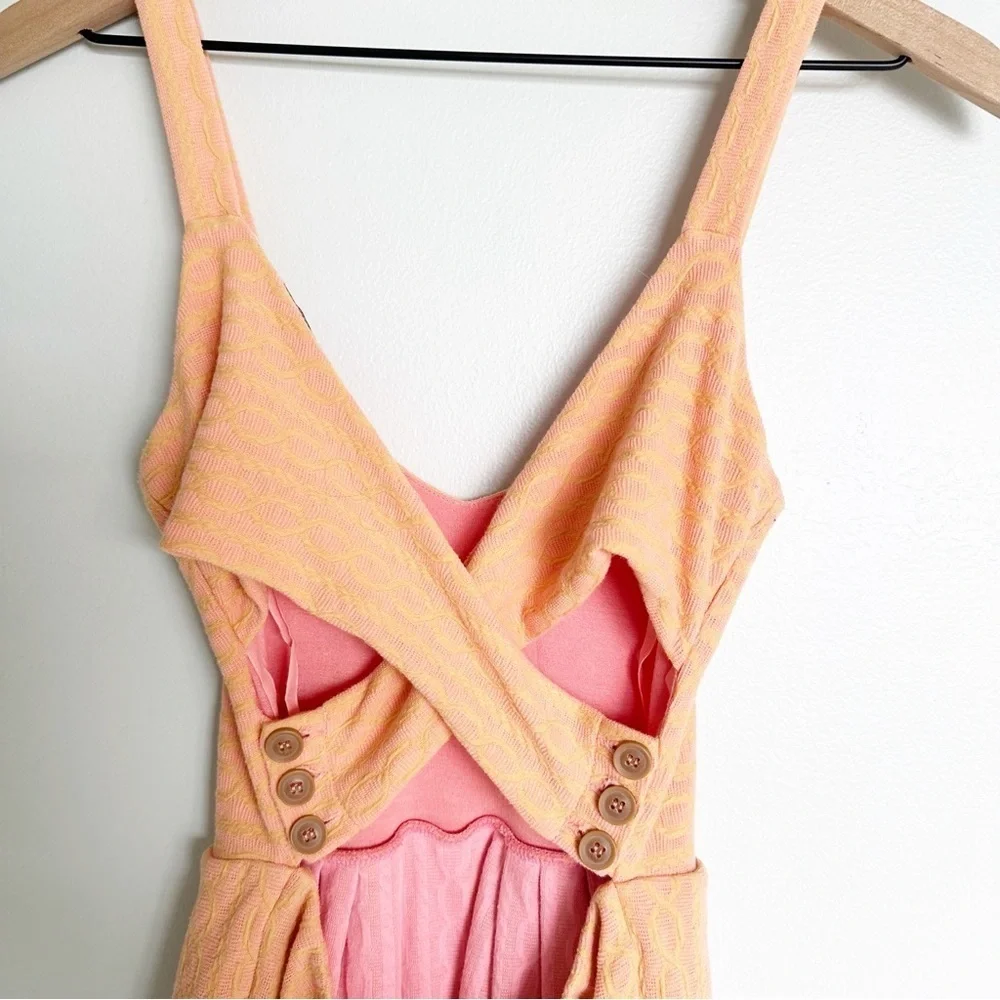 Anthropologie Postmark Peek A Boo Dress Open Back Criss Cross Cut Out Dress - Picture 2 of 5
